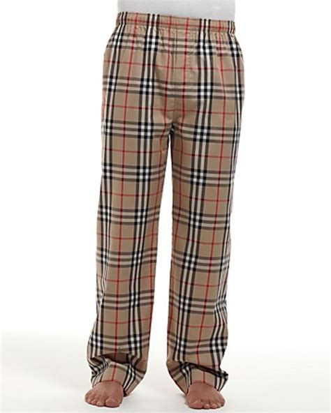 burberry check woven pajama pants
